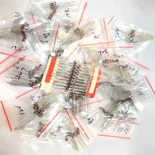 600pcs 20pcs Each Value 2V - 39V 30 Values 1/2W 0.5W Zener Diode Assorted Kit set