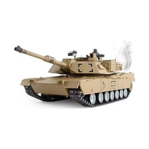 Remote Control 1:16 Scale 2.4Ghz US M1A2 Abrams Main Battle Tank RC Battle Tank Smoke & Sound (Metal Gear & tracks)