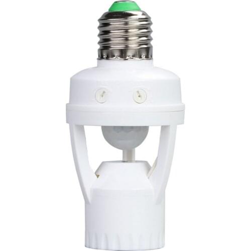 E27 Lamp Holder Socket With PIR Motion Sensor/Sound Sensor Ampoule LED Light Base Intelligent Light Bulb Switch AC 100-240V
