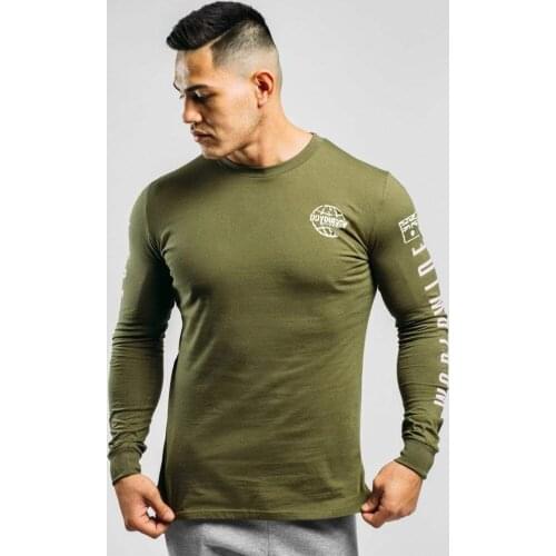 Europe United States Hot Sale Autumn Sport Long Sleeves T Shirts Men Joker Tide Personality Printing Fashion Brand Clothes