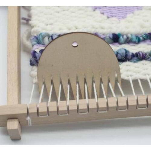 Weaving Tool Wood Woven Tapestry Weaving Wood Loom Comb DIY Braided Tools Comb 1Pcs DIY Loom Comb Tool