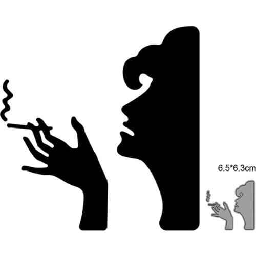 Smoking Man Metal Cutting Dies Cut Die Mold Scrapbooking dies Decoration Paper Craft Embossing Dies New For 2021 Stencils dies