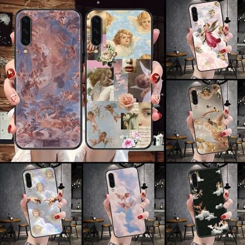 Cute baby Cupid angel love Phone Case For Samsung Galaxy A 10 12 20E 21S 30 32 40 50 51 52 70 71 72 5 6 7 2016 2018 black pretty