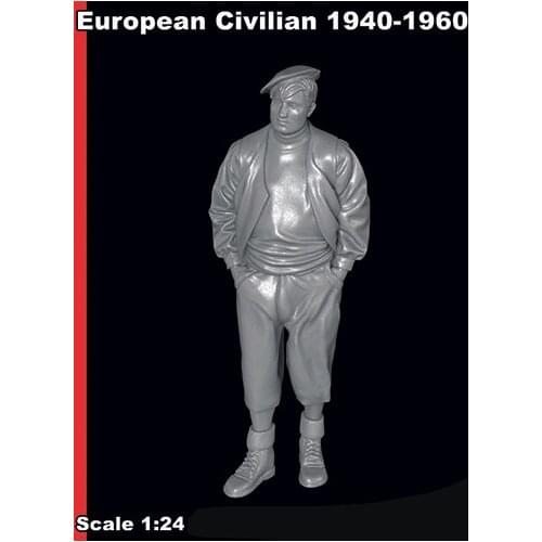 Unassambled 1/24 ancient European Civilian Resin figure miniature model kits Unpainted