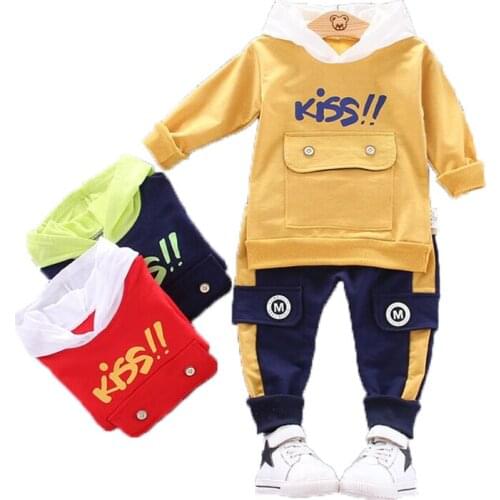 Toddler Boys Clothes 2021 Autumn Kids Girls Clothes Hooded+Pant 2pcs Outfit Suit Children Costumes For Spring Boys Clothing Sets