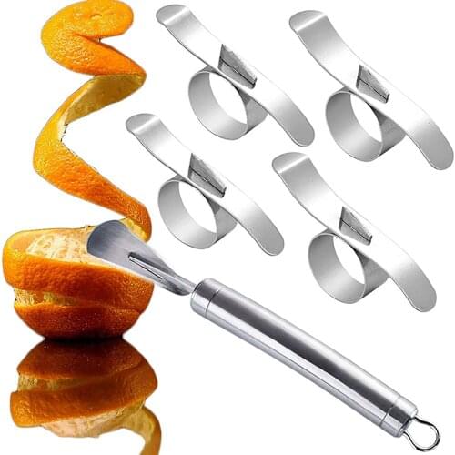 Orange Lemon Peelers Slicer Fruit Stripper Stainless Steel Orange Slicer Cutter Vegetable Peeler Tools Citrus Peeler Tool