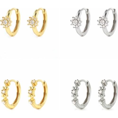 BOAKO Snowflake Diamond 925 Sterling Silver Earrings For Women Hoop Earrings Ear Piercing Pendientes Gift 2021 Trend Brincos CZ