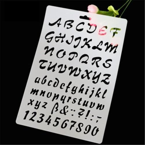 Number letter mold shield DIY cake scrapbook stencils hollow Embellishments printing lace ruler Valentines Day