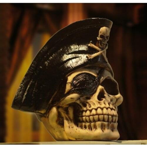 Skull bar cafe has an armor-clad warrior haunted house restaurant cowboy model room for Halloween Crafts Arts decoration