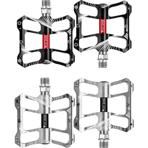 Flat Bike Pedals 9/16 inch 3 Sealed Bearings Universal Extra Wide BMX Components Parts, Lightweight and Abrasion Resistance