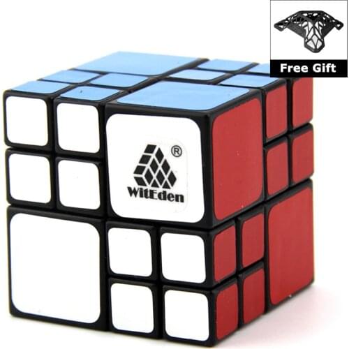 WitEden AI Banda 4x4x4 Magic Cube Professional Speed Puzzle Educational Toys Gift for Children cubo magico with Bracket
