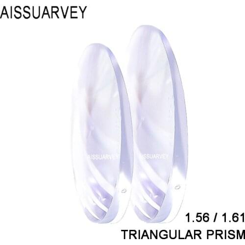 1.56 1.61 Resin Triangular Prism Optical Lenses Prescription Transparent Clear Glasses Lens Anti Blue Lights Eyeglasses Lenses