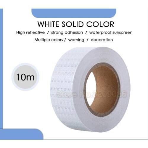 5CMX10M White Car Decoration Reflective Stickers Safety Mark Warning Strips Reflective Film Accessories