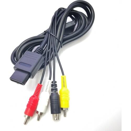 6FT/1.8M For N64 to 3 RCA AV Cable Game Video System Audio TV S-Video Cord Cable