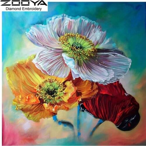 5D Diy Diamond Painting Cross Stitch Flower Full Diamond Embroidery Beautiful Flower Square Drill Europe Home Decoration BJ1268