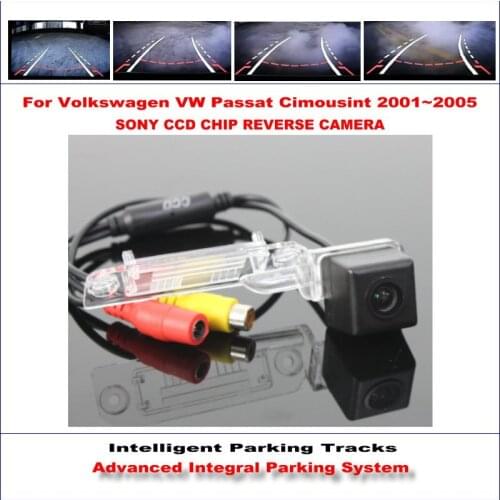 Car Backup Rear Reverse Camera For VW Passat Cimousint 2001-2005 HD Intelligent Parking Tracks CAM