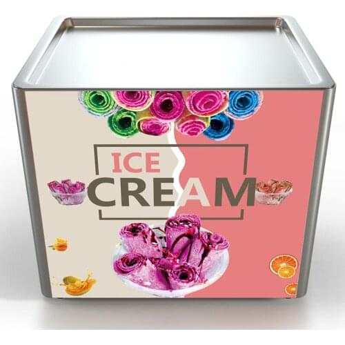 Free shipping 2020Hot Items Fried Ice cream Roll Machine Home Using Stainless Stell Fried Ice-cream Machinery Free shiping