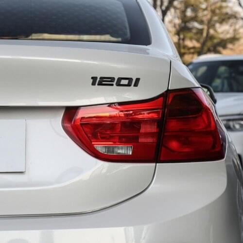 Gloss Black Letter Decals Car Styling Decoration 116i 118i 120i Rear Boot Trunk Emblem Lettering Badges Car 3D Metal Stikers