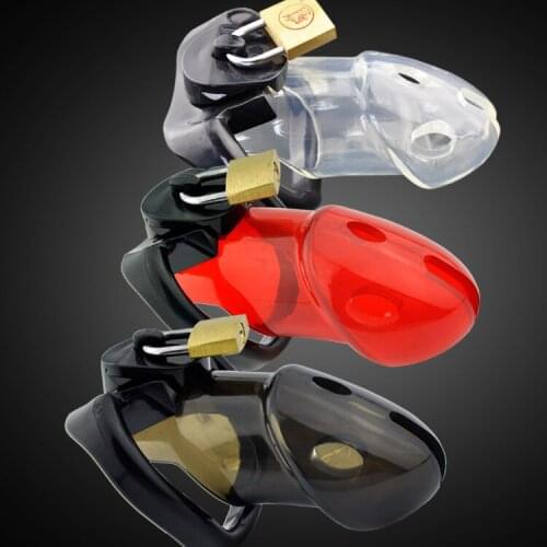 Factory Outlet!!! 4 color new male chastity device cb6000 cock cages with 3 size cock ring penis chastity cage