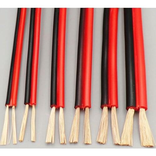 Red Black Wire 0.5,0.75,1,1.5mm² for LDE ,2468 Power Cable with Oxygen Free Copper 20, 18,17,16 AWG Extension LED Strip Cable