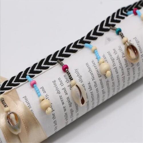 Spot manual DIY beaded shell lace accessories tassels woven fabric cloth clothing accessories dress skirt