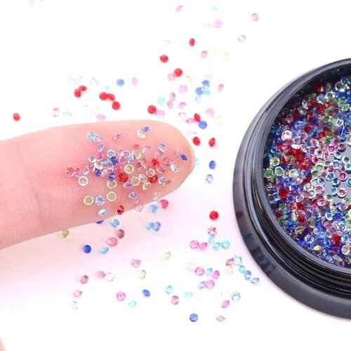 1Box Micro Caviar Beads Micro Pixie Beads Micro Nail Beads Gravel Nail Diamonds Stone Crystal Rhinestones For Nail Supplies