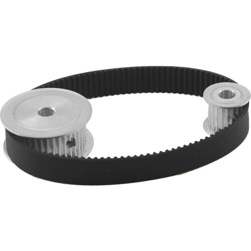 HTD3M Timing Pulley Belt Kit, Reduction 1:2 HTD3M-20T-40T Toothed Pulley Wheel 16mm Belt Width HTD3M-291 Timing Belts 3D Parts