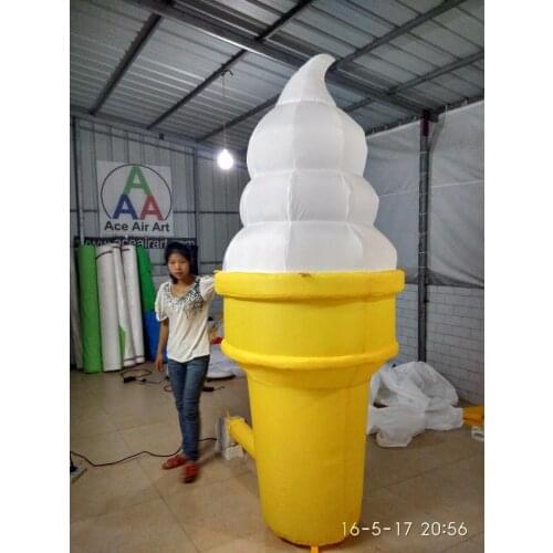 Outdoor advertising Big desert model Inflatable Ice Cream replica for sale