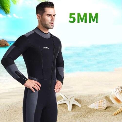 Neoprene 5MM Wetsuit One-Piece Full body For Men Scuba Dive Surfing Snorkeling Spearfishing Plus Size
