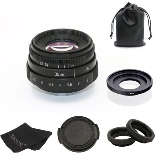 Fujian 35mm f1.6 C mount camera CCTV Lens II +C mount adapter ring+Macro for Fuji Fujifilm X-Pro1 (C-FX)