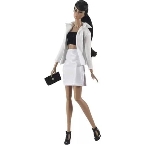 1/6 BJD Clothes for Barbie Doll Clothes Office Lady Work Wear Suit Outfits Pink Coat Jacket Pants 11.5" Dolls Accessory Girl Toy