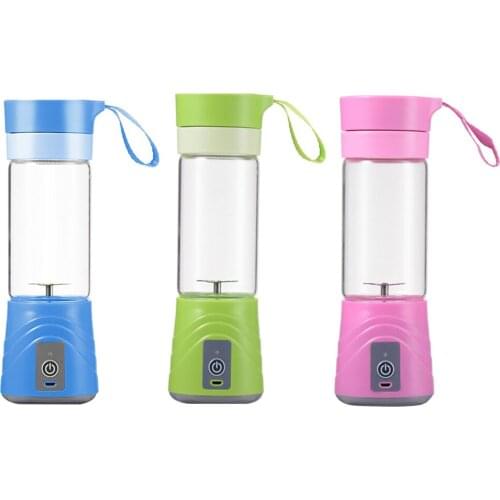 Portable Electric Juicer Cup Mini Blender Fruit Extractor Squeezer DIY Blue