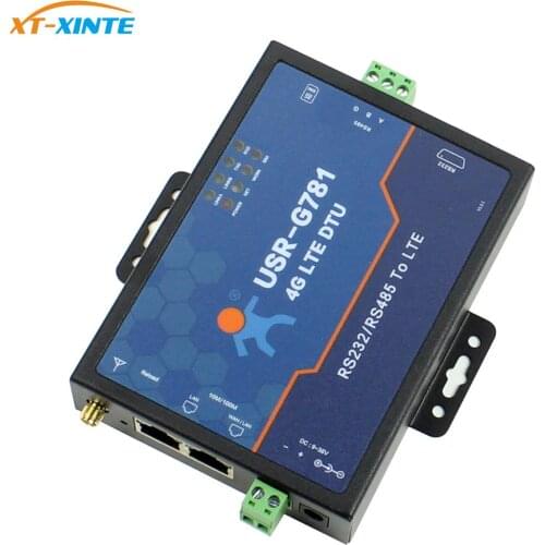 USR-G781 Industrial transparent data transmission RS232/RS485 Serial to 4G LTE Modem with Ethernet Port