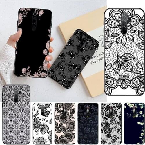 Sexy Floral Lace Coque Shell Phone Case for Redmi Note 8 8A 8T 7 6 6A 5 5A 4 4X 4A Go Pro