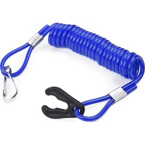 Boat Switch Key lanyard Safety Rope For Honda for Mercury 1.6m Blue Jet Ski Outboard Stop Kill Key Floating Safety Lanyard Rope