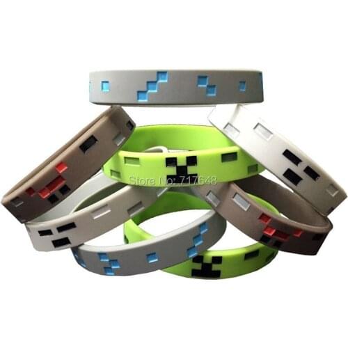 300pcs Miner Character wristband silicone bracelets free shipping by FEDEX A