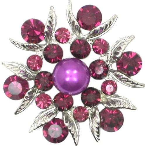 Rhinestone Carystal Flower Brooches for Bridal Wedding party prom pin Women Concert Jewelry Brooch Pins Gifts