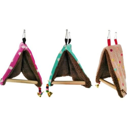 Warm Bird Nest Bed Hammock House Perch for Parrot Parakeet Conure Lovebird Finch Canary Cage Toy