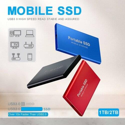 1TB 2TB Type-C USB3.0 External SSD Solid State Drives Portable Mobile Hard Drive