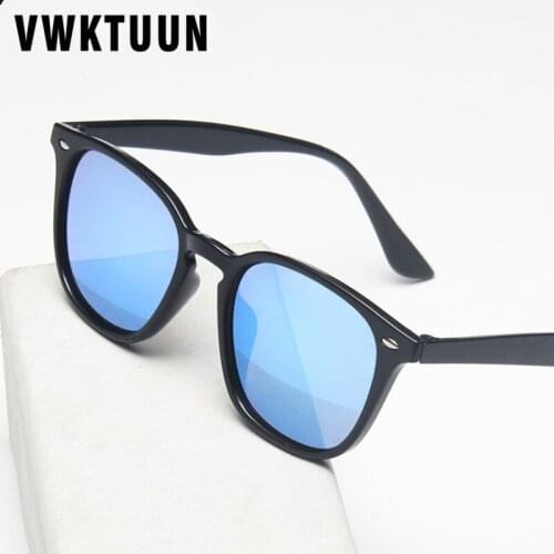 VWKTUUN Square Sunglasses Men 2020 Oversized Glasses Mirror Shades Colorful Lens Eyewear Rivet Frame Sun glasses For Women