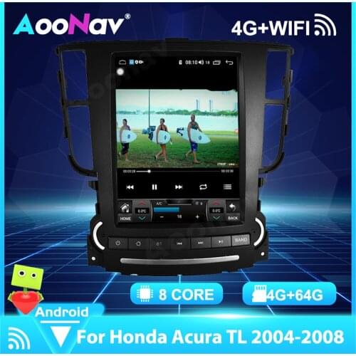 2 Din Android 10.0 Car Multimedia GPS Navigation For Honda Acura TL 2004-2008 Audio 4G WIFI Wireless Carplay Stereo Screen