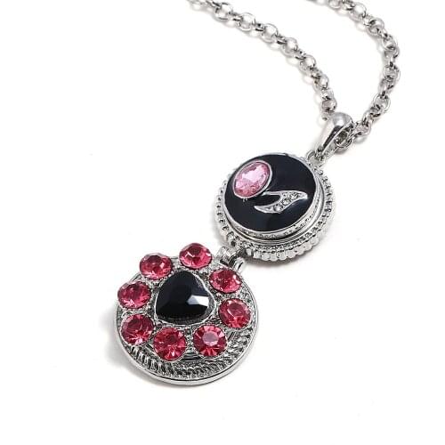 2 Snaps Interchangeable Cross Ginger 269 Snap Button Pendant Necklace Jewelry Fit 18mm Snap Button Charm jewelry For Women Gift