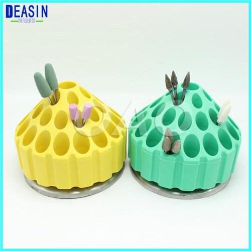 3 x pcs Colorful Round Shape tainless steel Hard Drill Bit Storage Case 360degree revolving stainless steel base 35 holes