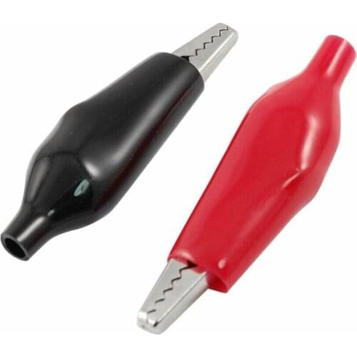 5pcs Red 5pcs Black Insulated Electrical Alligator Clips Large-sized Black Red Clamps