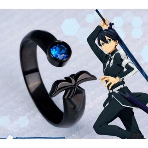 Alicization Kirigaya Kazuto Kirito Ring 925 Silver Cos Gift Jewelry Size 7/8/9