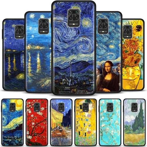 Starry Night Van Gogh Painting Case For Xiaomi Redmi Note 10 Pro Max 9 8 7 Cover For Redmi K40 Pro Plus 9 Power 9A 9C 9T Shell