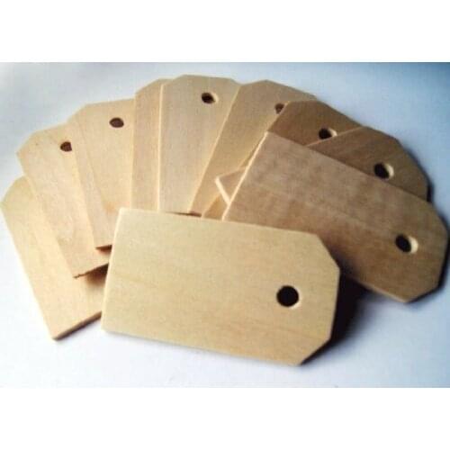 Wood Gift Tags / Blank Wooden Tags for Wine, Decor, Weddings (Pkg of 50)