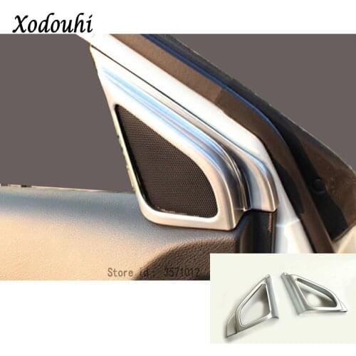 For Suzuki Vitara Escudo 2016 2017 2018 2019 Car Stick ABS Chrome Car Frame A Column Audio Speak Sound Cover Ring Circle Trim