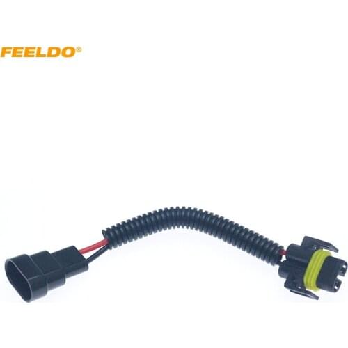 FEELDO Auto Bulb Lamp Socket Adapter 9005/9006/9012 Female To H11 Male LED HID Headlight Wiring Cable Connector Plug #HQ6093