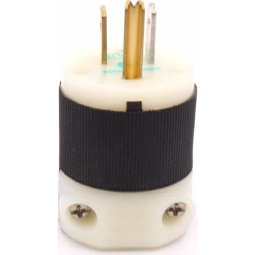 HBL8215C US male Brass AC Power Plug Hospital Grade HIFI